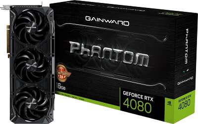 Видеокарта GAINWARD NVIDIA nVidia GeForce RTX 4080 PHANTOM GS 16Gb DDR6X PCI-E HDMI, 3DP
