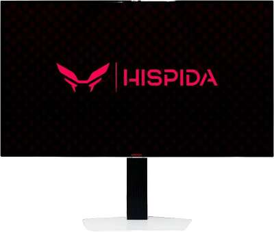 Монитор HISPIDA 27'' 2560x1440, OLED, 178/178, 0.03ms, 250nit, 1.5M:1, 280Hz, 2xDP 1.4/2xHDMI 2.1, noUSB-A, FreeSync, LowBlueLight, LTSP, ExtPWR, VESA 100x100, White, 1y