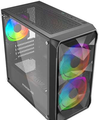 Корпус PowerCase Micro A3B ARGB, черный, mATX, без БП (CMMAB-A3)