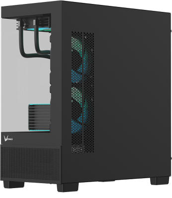 корпус Formula V Line Crystal E1M Black, MATX, USB3.0*2, Switch Display Panel