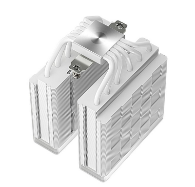 Кулер для процессора DEEPCOOL AG620 WH ARGB V2 LGA20XX/1700/1200/115X/AM5/AM4 (9шт/кор, TDP 260W, PWM, ARGB DUAL Fan 120mm, 6 тепл. трубок, белый) RET (R-AG620-WHAMMN-GJD)