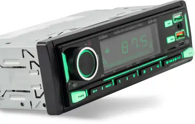 Автомагнитола Digma MCP-450 1DIN 4x45Вт v5.0 USB 2.0 AUX 4 ПДУ