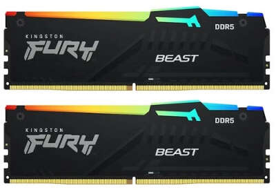 Модуль памяти DDR5 DIMM 2x16Gb DDR6000 Kingston FURY Beast RGB EXPO (KF560C36BBEAK2-32)