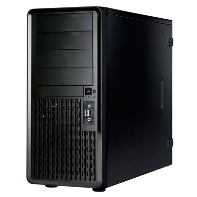 Корпус серверный Midi Tower InWin PE689 Black 750W P75F 80plus Gold USB3.0*2+A(HD)+front fan 120mm*1+rear fan 120mm*1+ 2*2SATA+1*1SATA+Intrusion Switch/ holes for SL20” RACKMOUNT