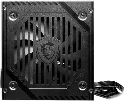 Блок питания ПК/ Power Supply MSI MAG A600DN, 600W 80+ (ATX, Non modular, 1x24(20+4)pin, 1xCPU 8(4+4)pin, 2xPCIe*2 8(6+2)pin, 5xSATA3, 2xMOLEX4pin, Active, 120x120mm, 150x140x86mm, APFC, black)