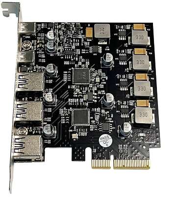 ORIENT AM-U3142PE-3A2C, Контроллер PCI-Ex4 v3.0, USB 3.2 Gen2, скорость до 10 Гбит/с, 5-port ext (3xType-A + 2xType-C), ASM3142+VL820-Q8 chipset, Self powered (31351)