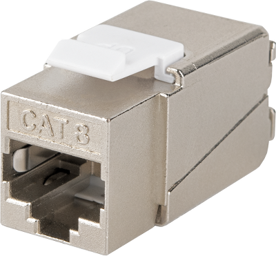 Модуль-вставка NIKOMAX типа Keystone, Кат.8.1 (Класс I), 2000МГц, RJ45/8P8C, самозажимной, T568A/B, полный экран, металлик - гарантия: 5 лет расширенная / 25 лет системная