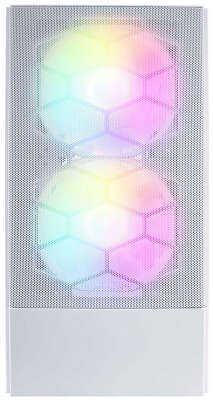 Корпус 1STPLAYER FIREBASE X4-M, белый, mATX, Без БП (X4-M-WH-2F1P-W-1F1-W)