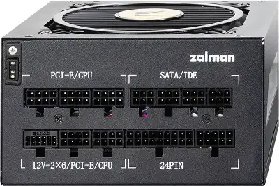 Блок питания Zalman ATX 1000W ZM1000-TMX2 VIEW Gen.5 80+ gold 24pin APFC 120mm fan color LED 12xSATA Cab Manag RTL