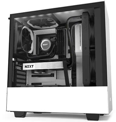 Корпус NZXT H510i White/black, белый/черный, ATX, Без БП (CA-H510I-W1)