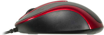 Мышь A4Tech V-Track Padless N-360 красный/черный оптическая 1200dpi USB 3but (N-360-2)