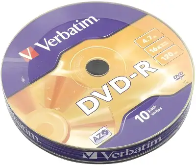 Диск DVD-R Verbatim 4.7Gb 16x bulk (10шт) (43729)