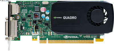 Видеокарта PNY Quadro K420 2GB PCI-E DPx2Cores Low Profile PCB DP to DVI-D & DVI-I to VGA