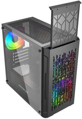 Корпус PowerCase Mistral Micro D3W ARGB, черный, mATX, без БП (CMMDB-A3)