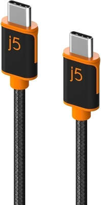 Кабель j5create USB-C на USB-C, 1.8 м, Black [JUCX24]