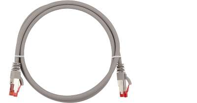 Коммутационный шнур NIKOMAX Slim Line S/FTP 4 пары, Кат.6a (Класс Ea), 500МГц, 2хRJ45/8P8C, T568B, заливной, с защитой защелки, многожильный, BC (чистая медь), 28AWG (7х0,127мм), полимерный материал, исполнение кабельного изделия нг(А)-HF, серый, 3м