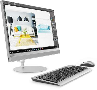Моноблок Lenovo IdeaCentre AIO 520-22IKU 21.5" FHD i3 7020U/4/256 SSD/WF/BT/Cam/Kb+Mouse/DOS,серебристый