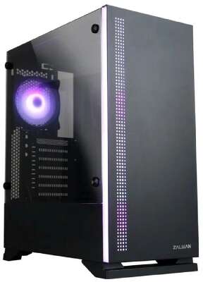 ZALMAN S5 Black, без БП, боковое окно (закаленное стекло), черный,  ATX