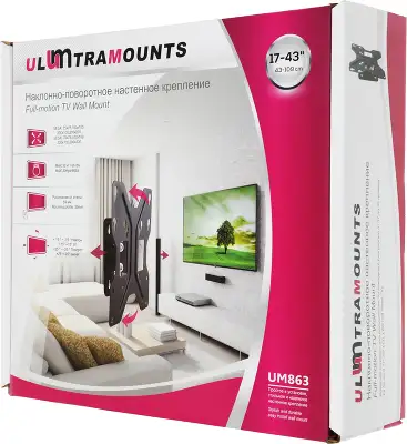 Кронштейн для телевизора Ultramounts UM863 черный 23