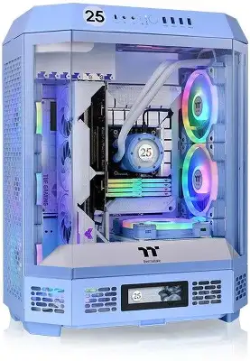 Корпус Thermaltake The Tower 600 Hydrangea голубой без БП ATX 13x120mm 9x140mm 4xUSB3.0 audio bott PSU