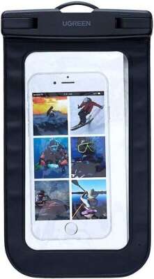 Водонепроницаемый чехол для телефона UGREEN LP716 (45181) Waterproof Phone Pouch. Цвет: черный (защелка)