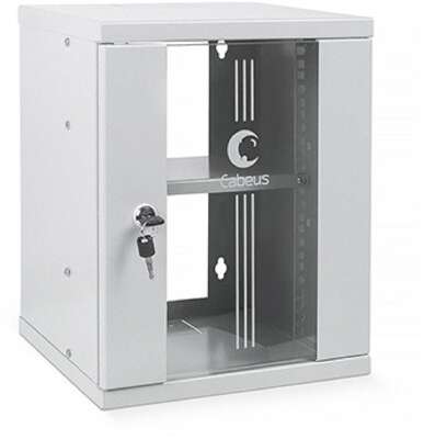 Cabeus WSC-8U Шкаф телекоммуникационный настенный 10" 8U 326x300x405mm (ШхГхВ) дверь стекло