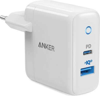 Зарядное устройство Anker PowerPort PD+ 2 USB-С 18 W/USB 15W, White [A2626LD1]