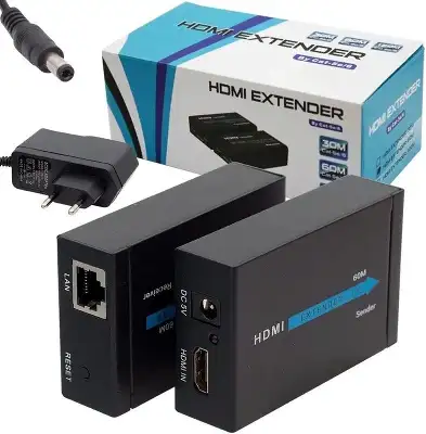 Адаптер аудио-видео Premier 5-877 HDMI (f)/RJ45 черный