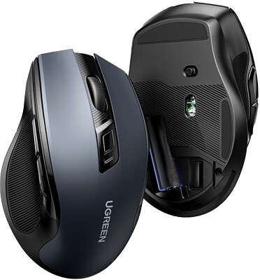 Беспроводная мышь UGREEN MU006 (15063) Ergonomic Wireless Mouse 4000DPI 2.4 GHz, цвет: черный