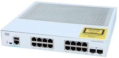 Коммутатор CISCO Catalyst 1000 16x GbE RJ-45, 2x1G SFP Fanless, C1000-16T-2G-L