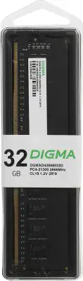 Модуль памяти DDR4 DIMM 32Gb DDR2666 Digma (DGMAD42666032D)