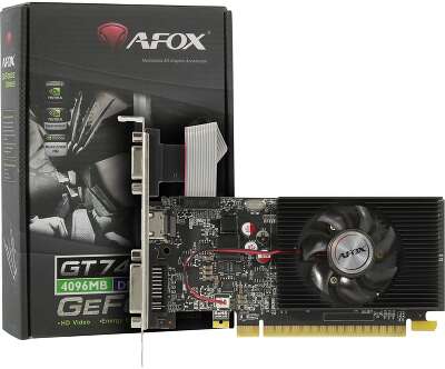 Видеокарта AFOX GT740 LP 4GB GDDR3 VGA/DVI/HDMI 1 FAN  LP (AF740-4096D3L3) RTL