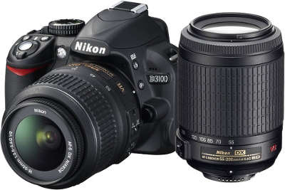 Цифровая фотокамера Nikon D3100 Double Kit (AF-S 18-55VR мм + EF-S 55-200 VR)