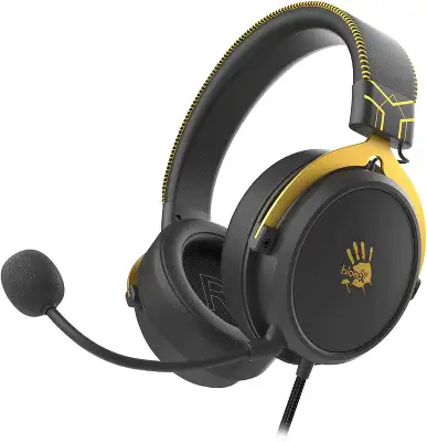 Наушники с микрофоном A4Tech Bloody M590i желтый/серый 1м мониторные USB оголовье (M590I SPORTS LIME)