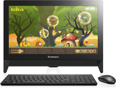 Моноблок 19.5" Lenovo C2000  Black N3050/2/ 500/ Multi/WF/CAM/DOS/ Kb+Mouse (F0BB003ARK)