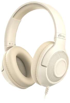 RITMIX RH-544 Beige {Наушники. 40 мм, 20-20000 Гц, 32 Ом, 99 дБ ± 3 дБ, 3.5мм, 2м}