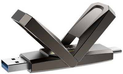 Носитель информации Netac US5 128GB USB3.2+TypeC Solid State Flash Drive, up to 550MB/500MB/s