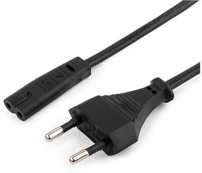 Кабель питания GEMBIRD/CABLEXPERT PC-184/2-1.8М black (1.8м, CEE 7/16 - C7, 2-pin, 2.5А) (PC-184/2-1.8M)