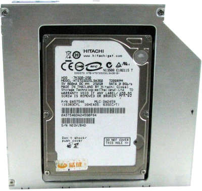 Адаптер Optibay AgeStar ISMR2S SATA-IDE алюминий серебристый 2.5" 12.5 мм