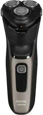 Бритва роторная Philips S3242/12 реж.эл.:3 питан.:аккум. черный/серебристый