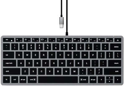 Клавиатура Satechi Slim W1 USB-C Wired Keyboard, Space Grey [ST-UCSW1M-RU]