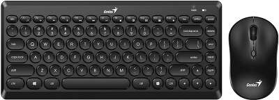 Комплект Genius беспроводной клавиатура + мышь LuxeMate Q8000, USB, Black