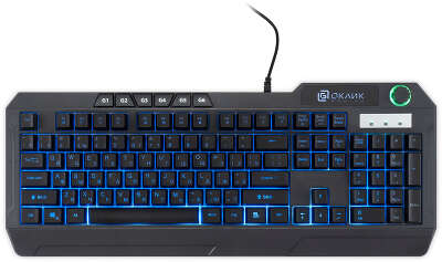 Клавиатура Оклик 715G черный USB Multimedia for gamer LED (1680657)