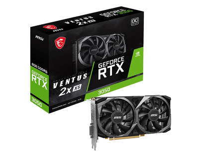 Видеокарта MSI RTX 3050 VENTUS 2X XS 8G OC//RTX 3050, HDMI, DP, 8G, D6