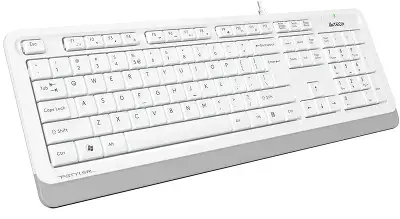Клавиатура A4Tech FK10 белый/серый USB (FK10 WHITE) кабель 1.5м