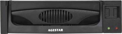 Сменный бокс для HDD AgeStar MR3-SATA(S)-1F SATA II пластик черный 3.5"