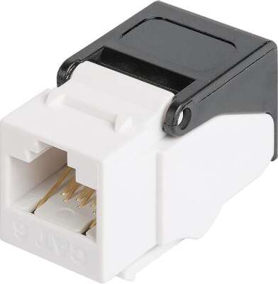 Модуль-вставка NIKOMAX типа Keystone, Кат.6 (Класс E), 250МГц, RJ45/8P8C, самозажимной, T568A/B, неэкранированный, белый - гарантия: 5 лет расширенная / 25 лет системная