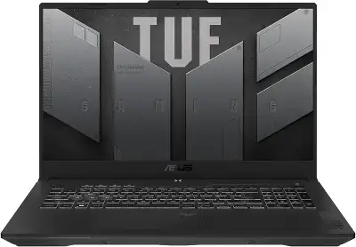 Ноутбук Asus TUF Gaming A17 FA707NVR-HX010 Ryzen 7 7435HS 16Gb SSD512Gb NVIDIA GeForce RTX4060 8Gb 17.3" IPS FHD (1920x1080) без ОС grey WiFi BT Cam (90NR0JJ5-M000D0)