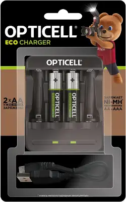 Аккумулятор + зарядное устройство Opticell Turbo АА 2600 mAh AA/AAA 2600mAh (2шт) блистер