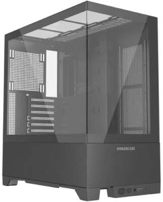 Powercase Vision Black V2, Tempered Glass, чёрный, ATX  (CVBAV2-L0)